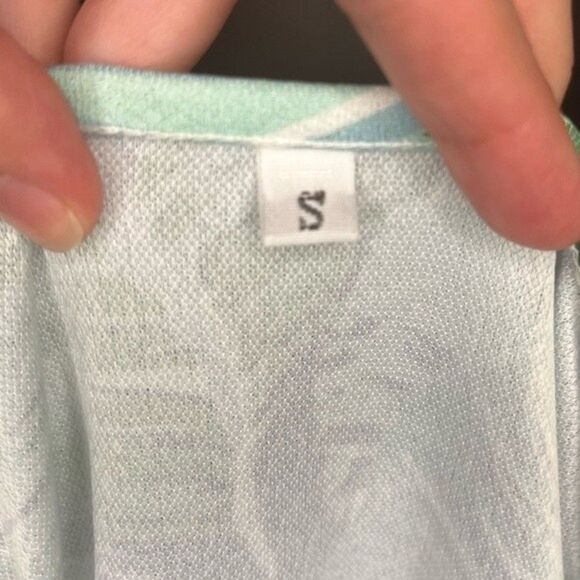 Women’s Green Palm Leaf Shorts Romper Size Small - Picture 3 of 5